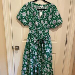 NWT J. Crew Floral Keyhole Midi Dress